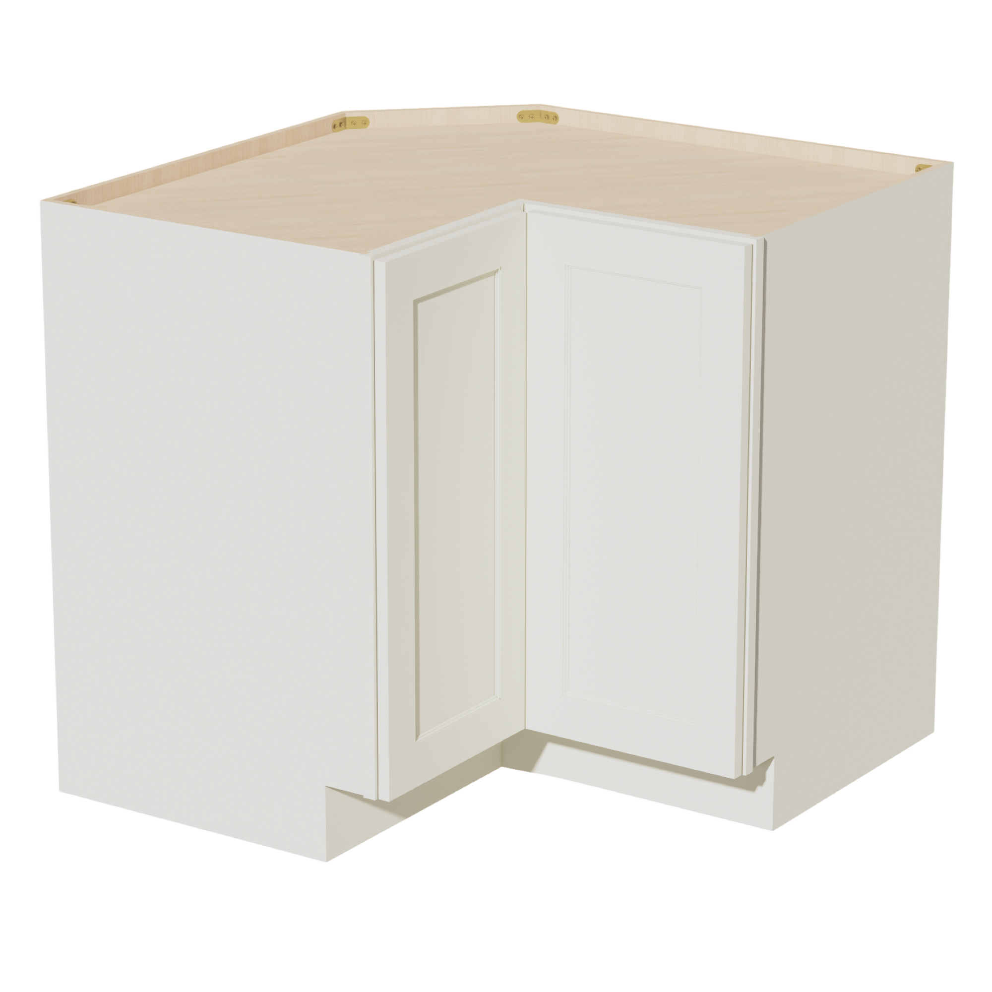 TW-LSB33: Creamy White Shaker 33" 2 Doors Lazy Susan Corner Base Cabinet