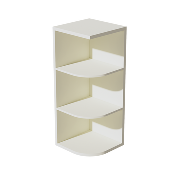 TW-OE1230: Creamy White Shaker 12"W x 30"H 4 Shelves Wall End Shelf Cabinet