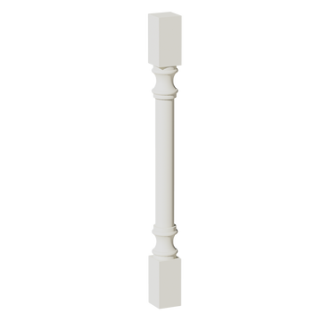 TW-RP336: Creamy White Shaker 03"W x 36"H x 03"D Round Roman Pillar