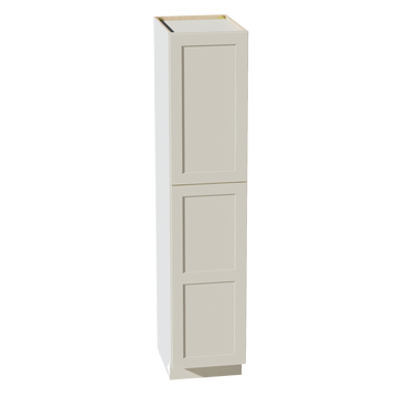 TW-TP1884: Creamy White Shaker 18"W x 84"H x 24"D 2 Doors & 5 Shelves Tall Shelf Pantry Cabinets
