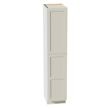 TW-TP1890: Creamy White Shaker 18"W x 90"H x 24"D 2 Doors & 5 Shelves Tall Shelf Pantry Cabinets