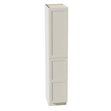 TW-TP1896: Creamy White Shaker 18"W x 96"H x 24"D 2 Doors & 6 Shelves Tall Shelf Pantry Cabinets