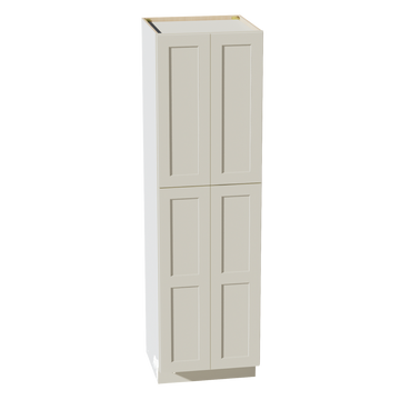 TW-TP2484: Creamy White Shaker 24"W x 84"H x 24"D 5 Door & 5 Shelves Tall Shelf Pantry Cabinets