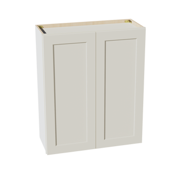 TW-W3036: Creamy White Shaker 30"W x 36"H 2 Doors & 2 Shelves Standard Wall Cabinet