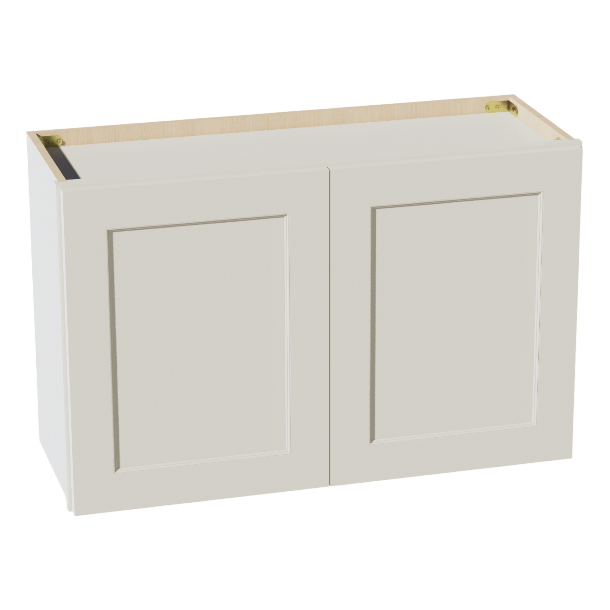 TW-W3321: Creamy White Shaker 33"W x 21"H 2 Doors Standard Wall Bridge Cabinet