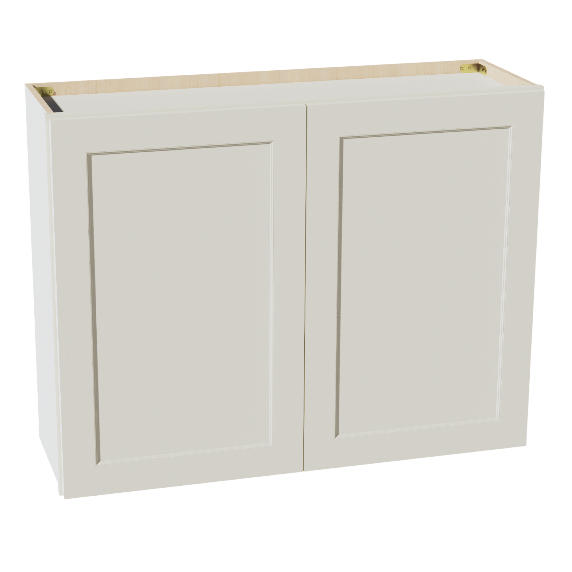 TW-W3930: Creamy White Shaker 39"W x 30"H 2 Doors & 2 Shelves Standard Wall Cabinet
