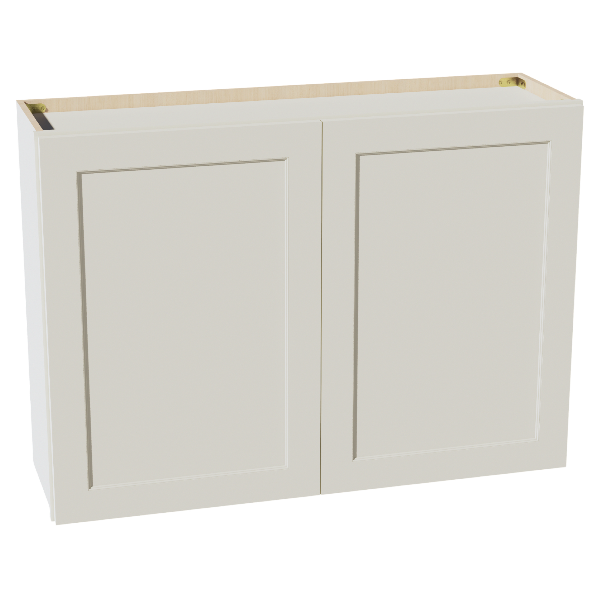 TW-W4230: Creamy White Shaker 42"W x 30"H 2 Doors & 2 Shelves Standard Wall Cabinet