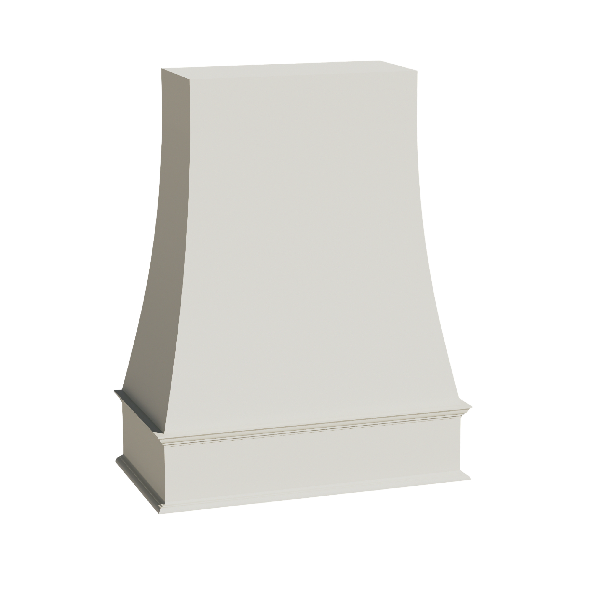 TW-WRH3648: Creamy White Shaker 36"W x 48"H Wood Wall Mounted Range Hoods