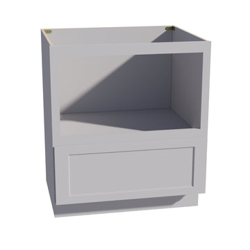 HA-BMC30:Ash Gray Shaker 30" 1 Drawer Base Built-in Microwave Cabinets