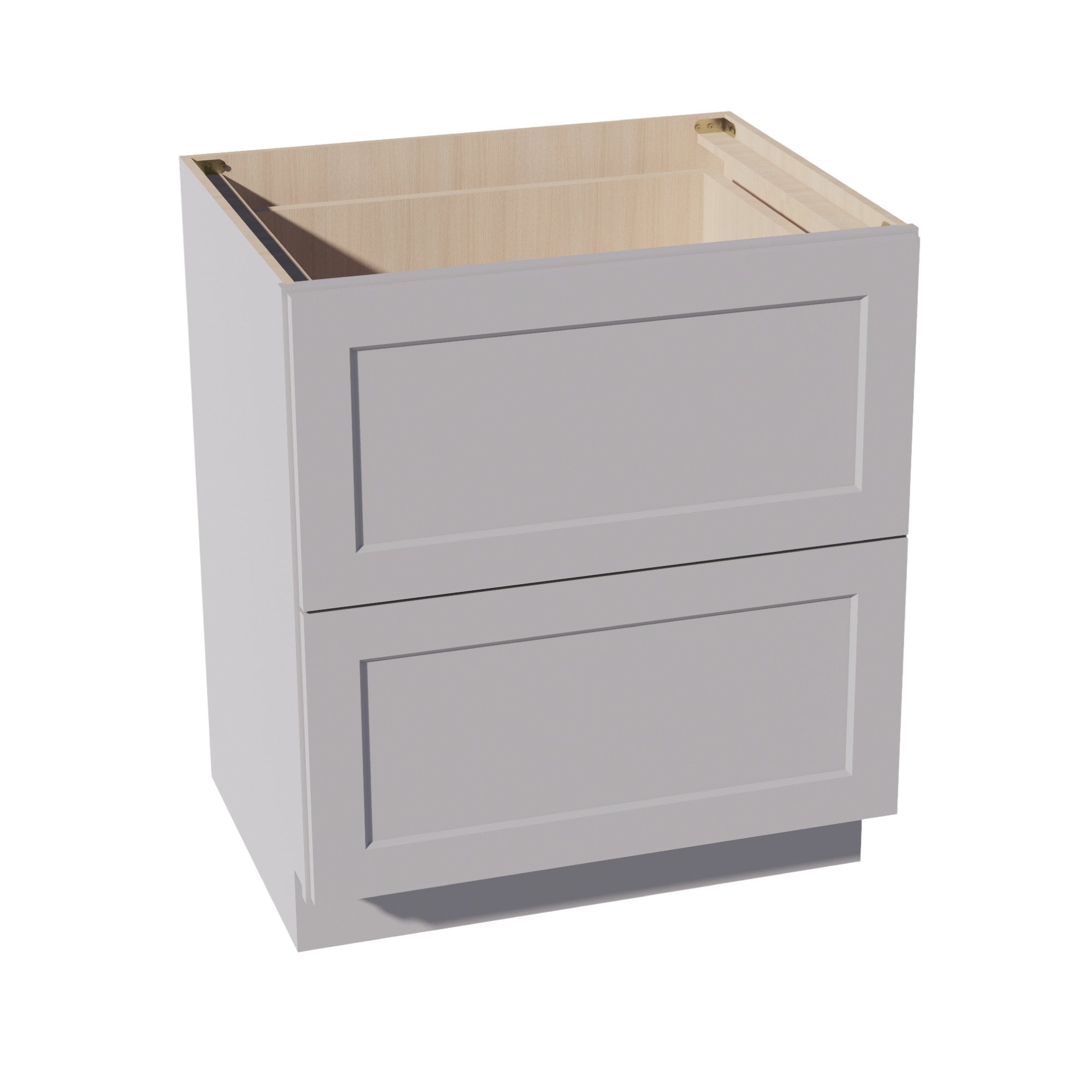HA-DB30-2: Ash Gray Shaker 30" 2 Drawers Base Cabinet