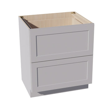 HA-DB30-2: Ash Gray Shaker 30" 2 Drawers Base Cabinet