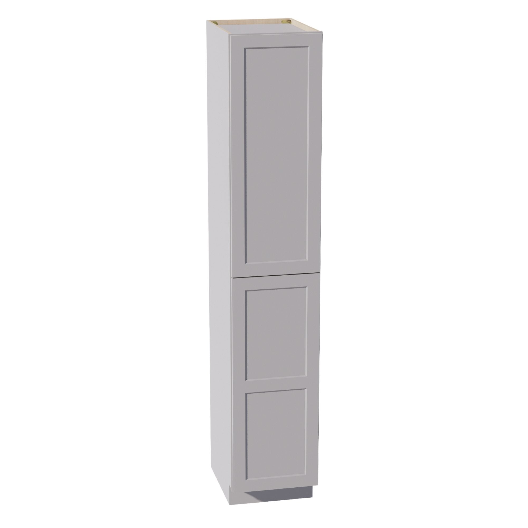 HA-TP1896: Ash Gray Shaker 18"W x 96"H x 24"D 2 Doors & 6 Shelves Tall Shelf Pantry Cabinets