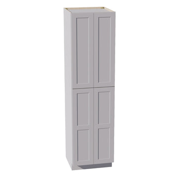 HA-TP2490: Ash Gray Shaker 24"W x 90"H x 24"D 4 Door & 5 Shelves Tall Shelf Pantry Cabinets