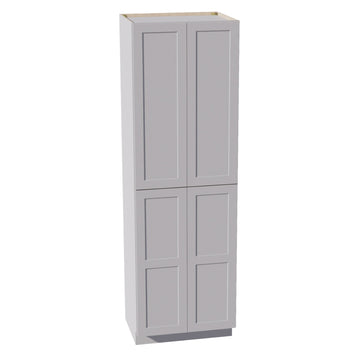 HA-TP3096: Ash Gray Shaker 30"W x 96"H x 24"D 2 Doors & 6 Shelves Tall Shelf Pantry Cabinets