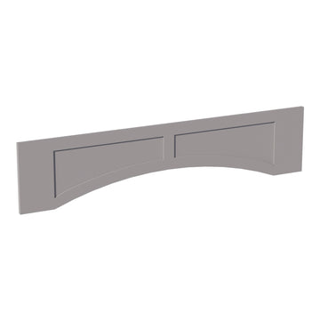 HA-VARP54: Ash Gray Shaker 54"W x 12"H x 3/4"D Arched Valance with Raised Panel