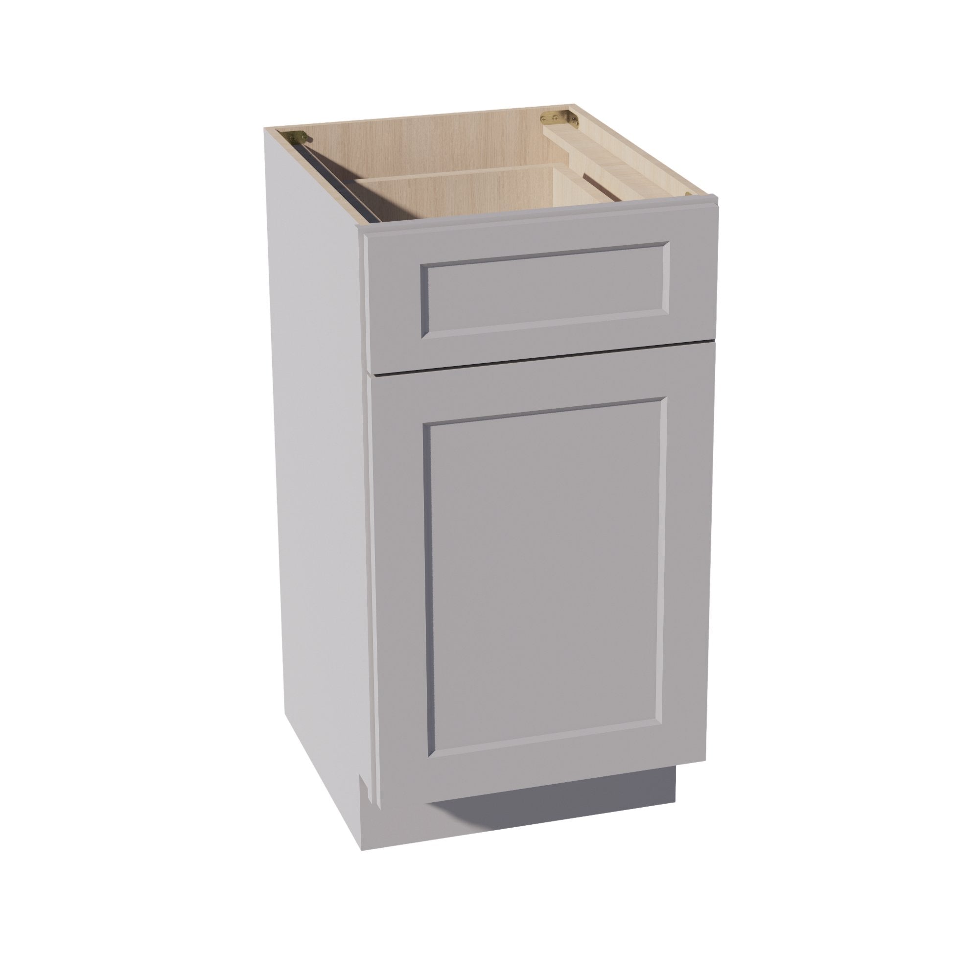 HA-VB1821: Ash Gray Shaker 18"W x 34-1/2"H x 21"D 1 Door & 1 Drawer Single Door Vanity Base Cabinets