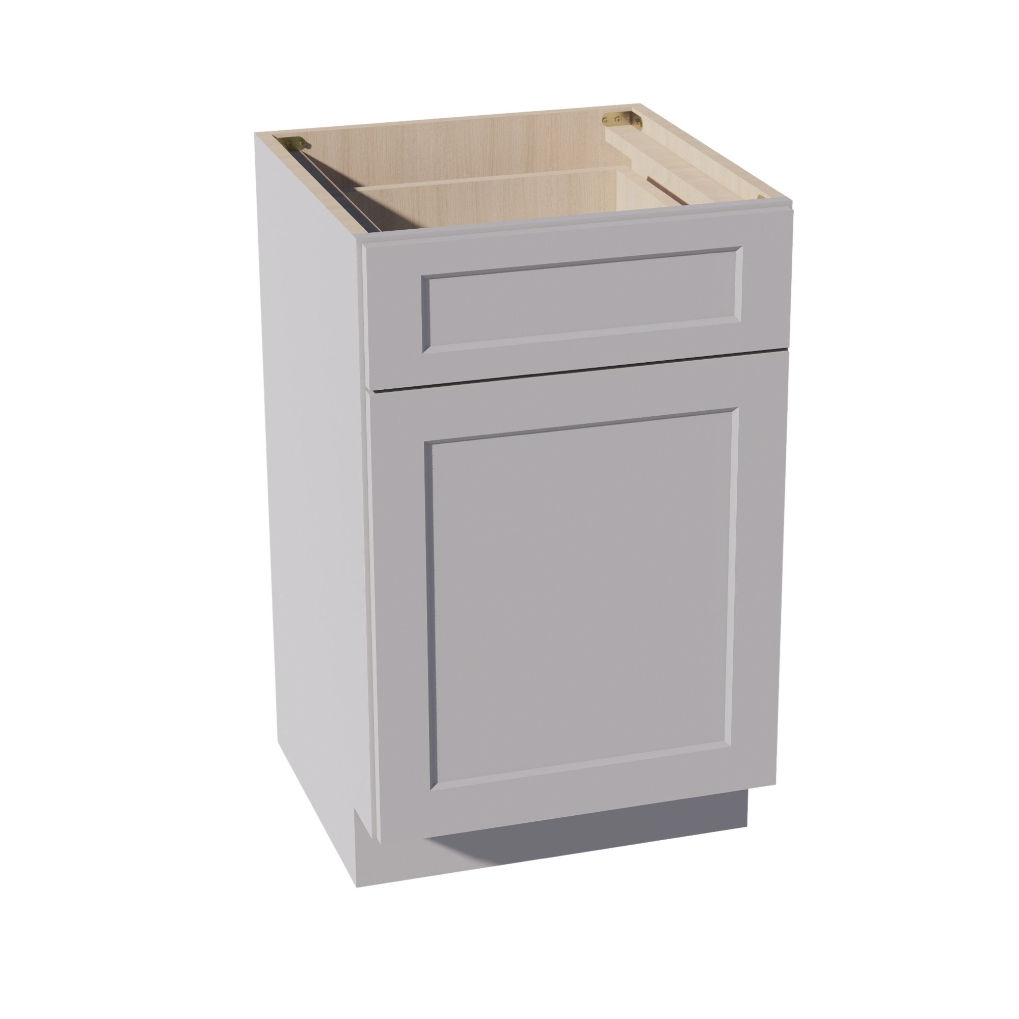 HA-VB2121: Ash Gray Shaker 21"W x 34-1/2"H x 21"D 1 Door & 1 Drawer Single Door Vanity Base Cabinets