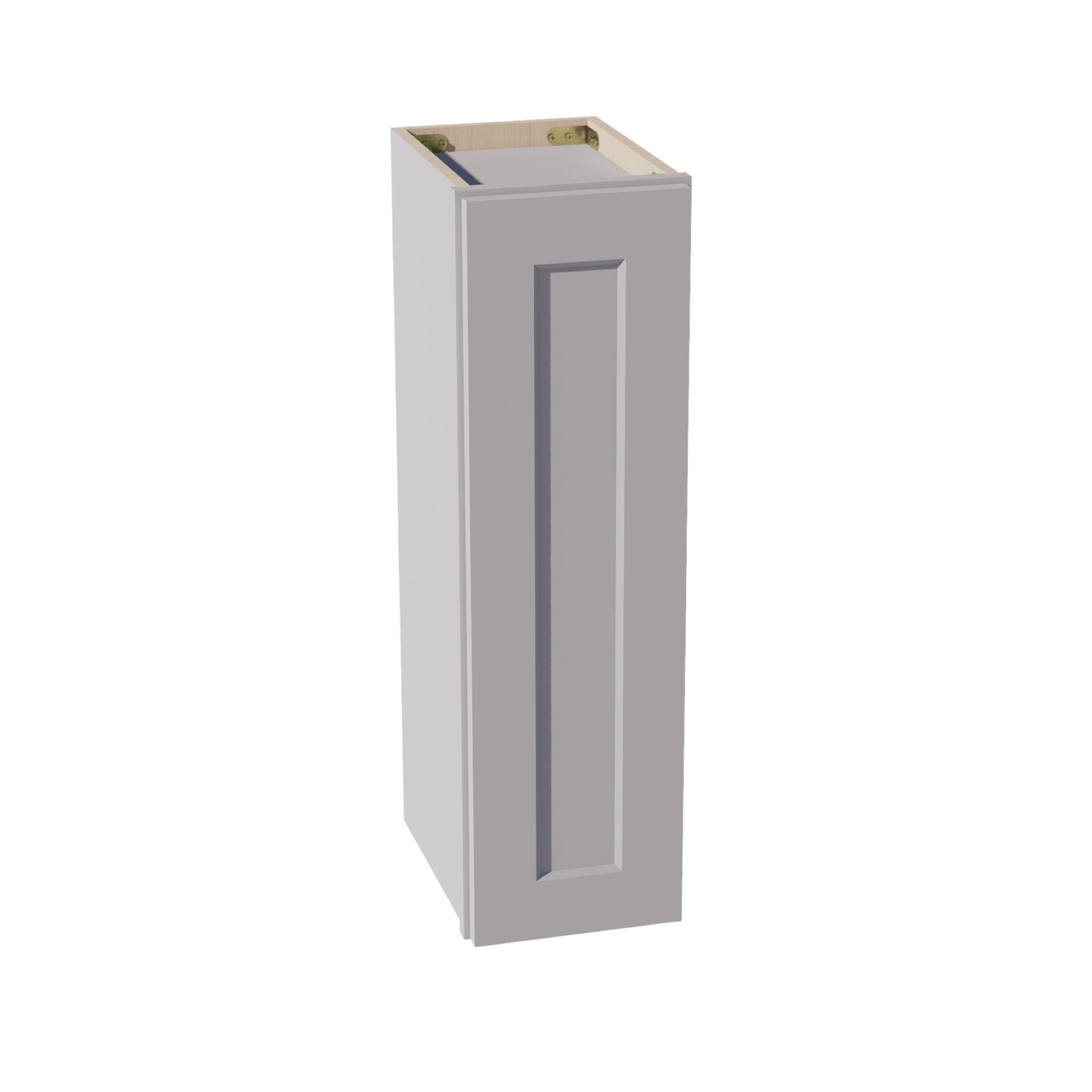 HA-W0930: Ash Gray Shaker 09"W x 30"H 1 Door & 2 Shelves Standard Wall Cabinet