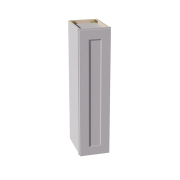 HA-W0936: Ash Gray Shaker 09"W x 36"H 1 Door & 2 Shelves Standard Wall Cabinet