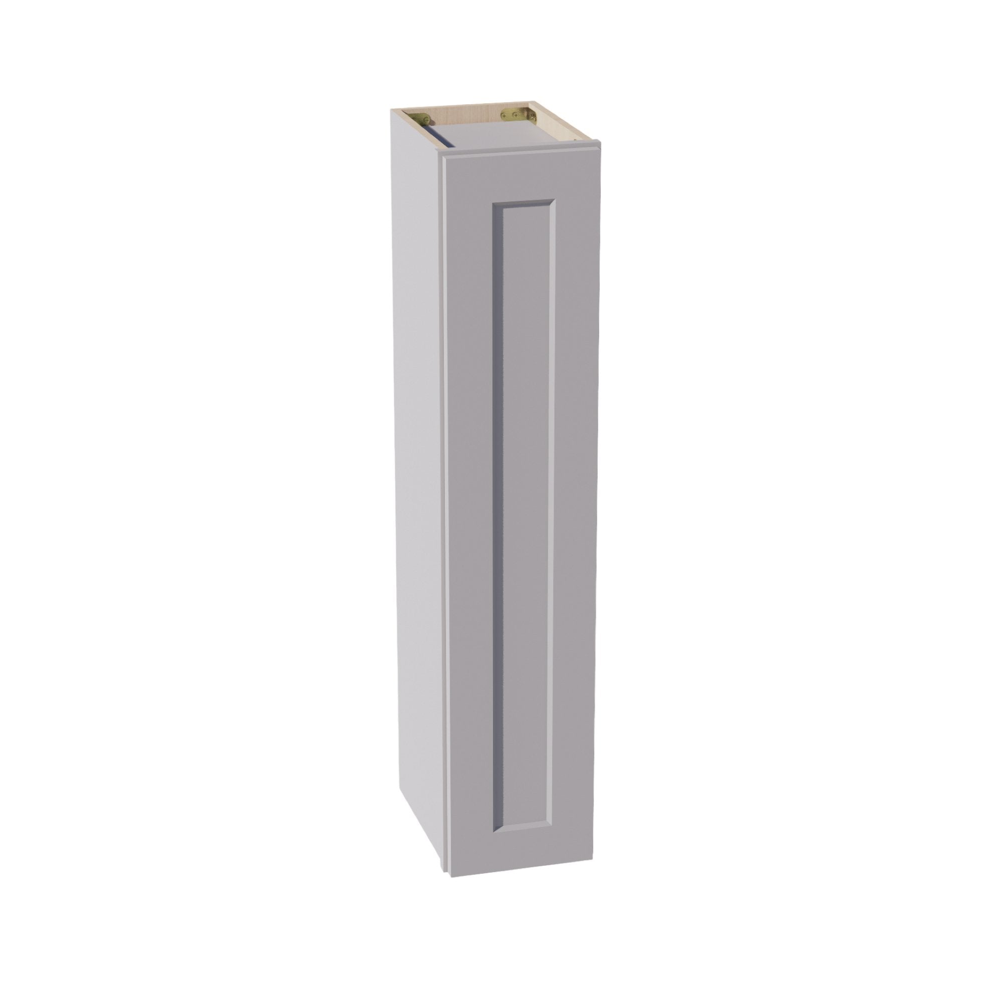 HA-W0942: Ash Gray Shaker 09"W x 42"H 1 Door & 3 Shelves Standard Wall Cabinet