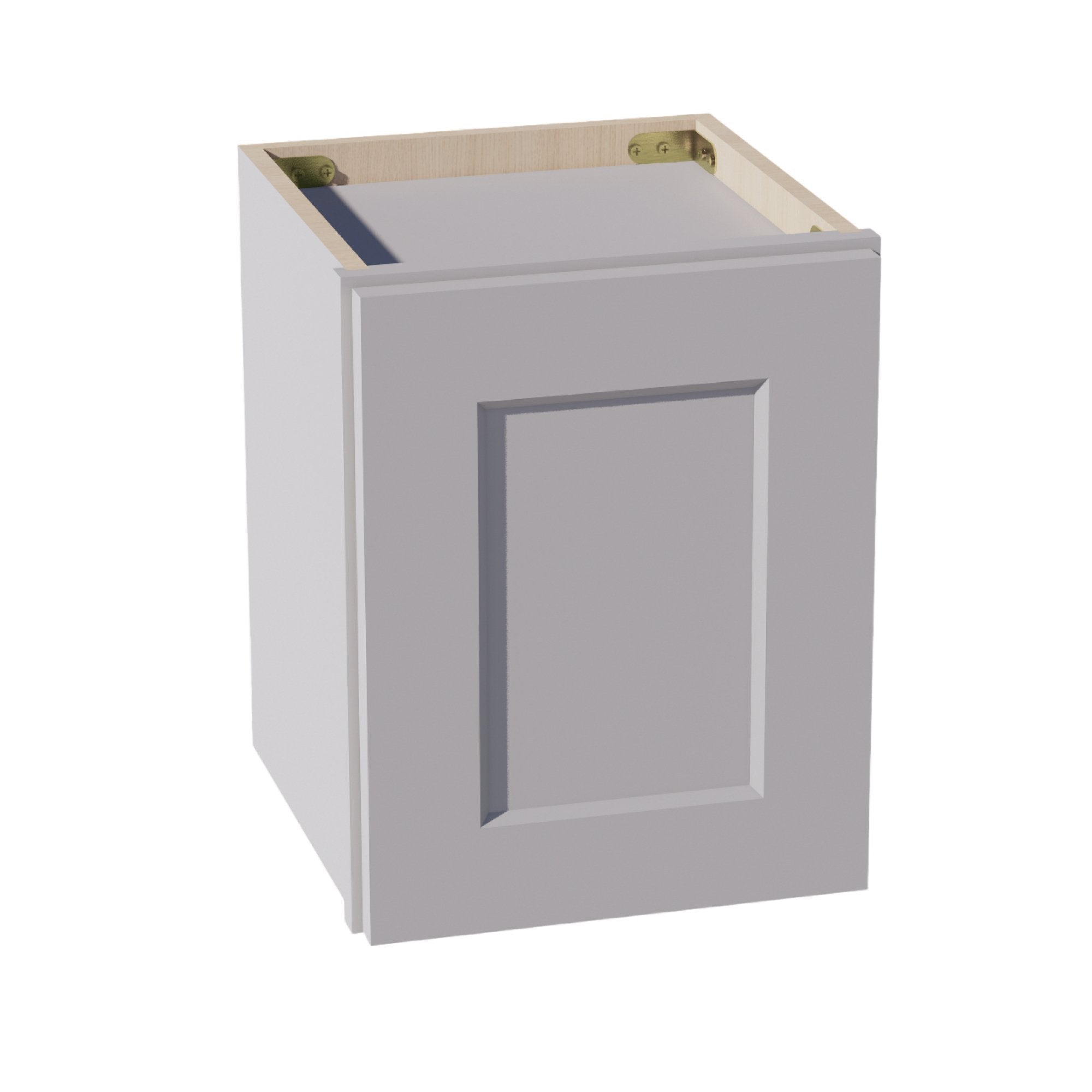 HA-W1215: Ash Gray Shaker 12"W x 15"H 1 Door Standard Wall Bridge Cabinet