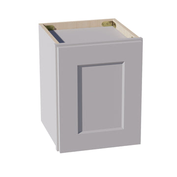 HA-W1215: Ash Gray Shaker 12"W x 15"H 1 Door Standard Wall Bridge Cabinet