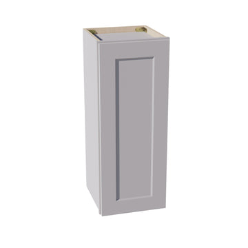 HA-W1230:: Ash Gray Shaker 12"W x 30"H 1 Door & 2 Shelves Standard Wall Cabinet