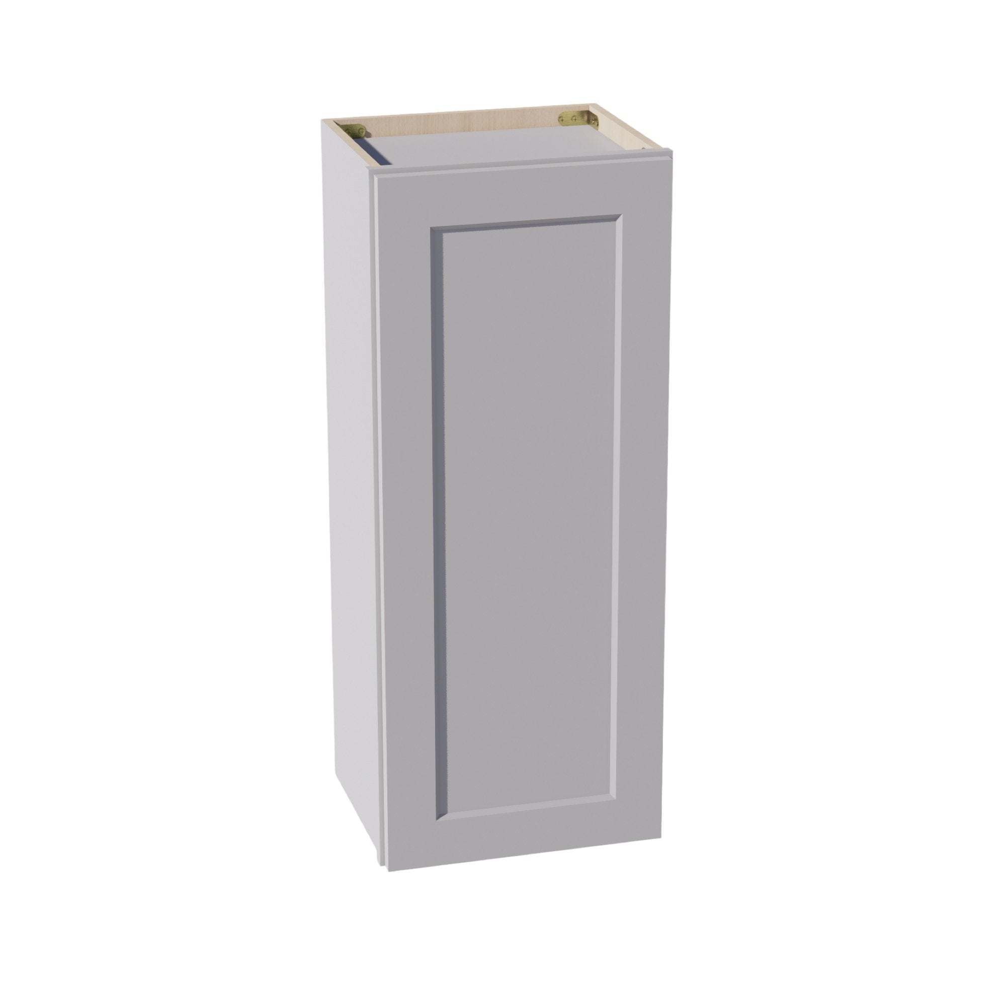 HA-W1536: Ash Gray Shaker 15"W x 36"H 1 Door & 2 Shelves Standard Wall Cabinet