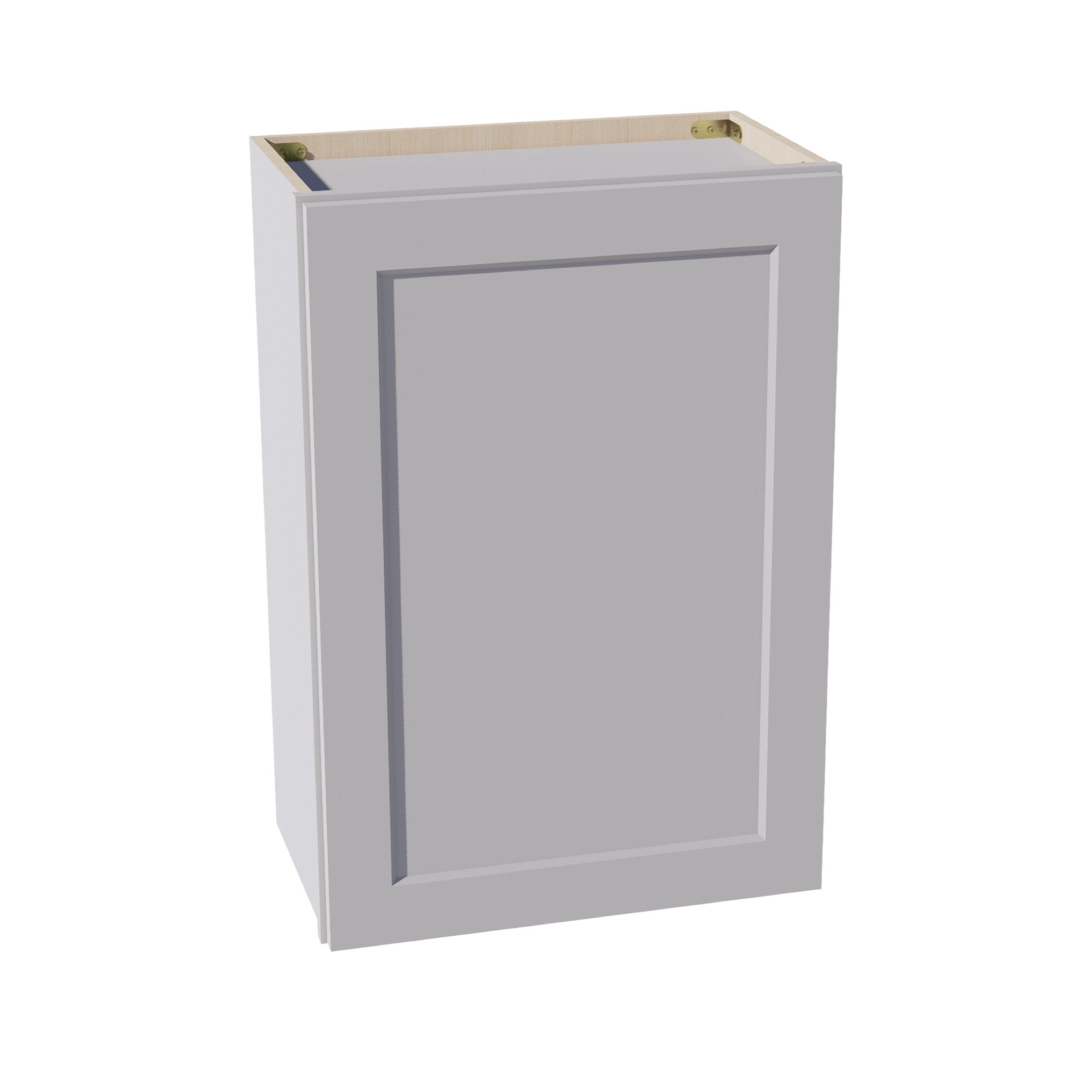 HA-W2130: Ash Gray Shaker 21"W x 30"H 1 Door & 2 Shelves Standard Wall Cabinet