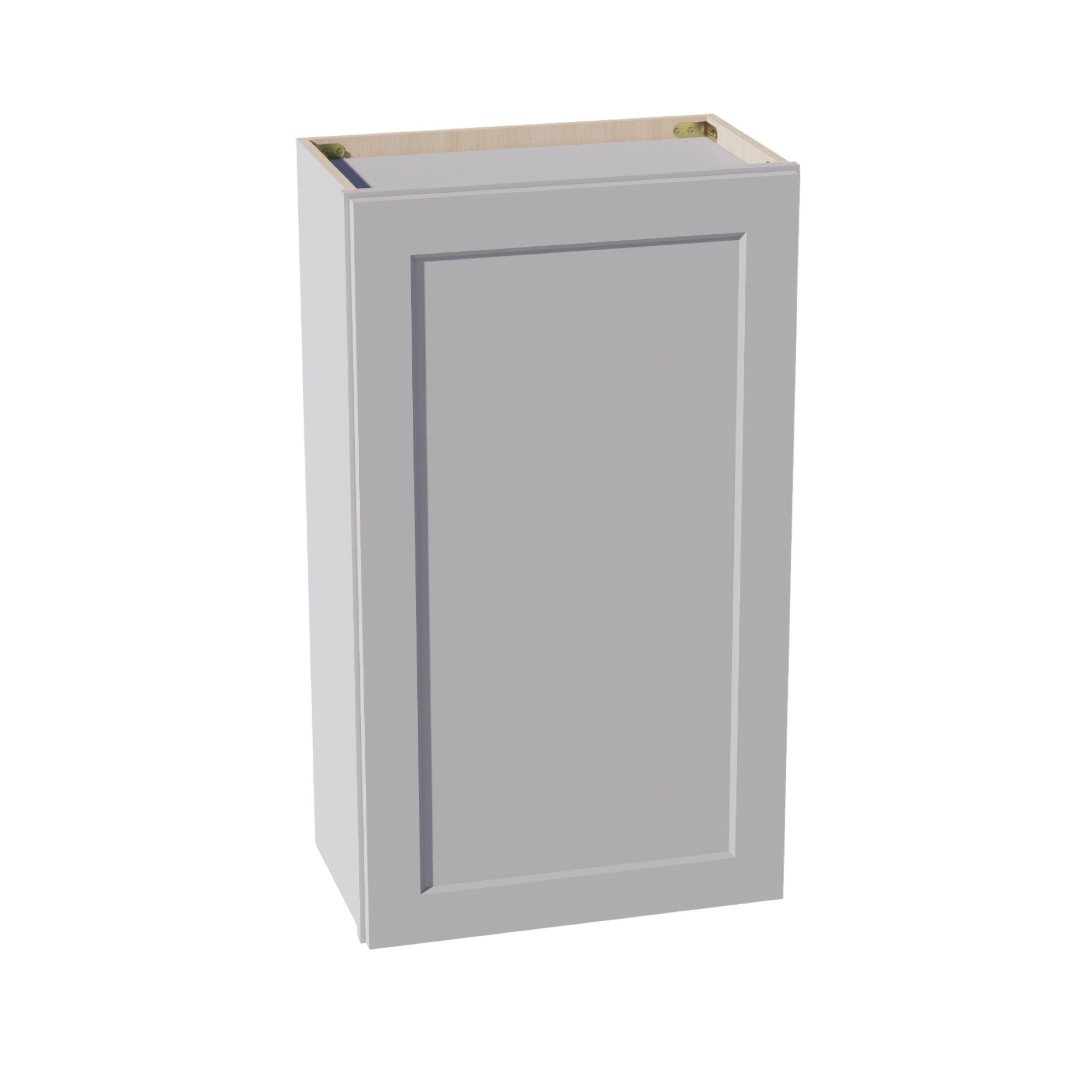 HA-W2136: Ash Gray Shaker 21"W x 36"H 1 Door & 2 Shelves Standard Wall Cabinet