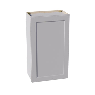 HA-W2136: Ash Gray Shaker 21"W x 36"H 1 Door & 2 Shelves Standard Wall Cabinet