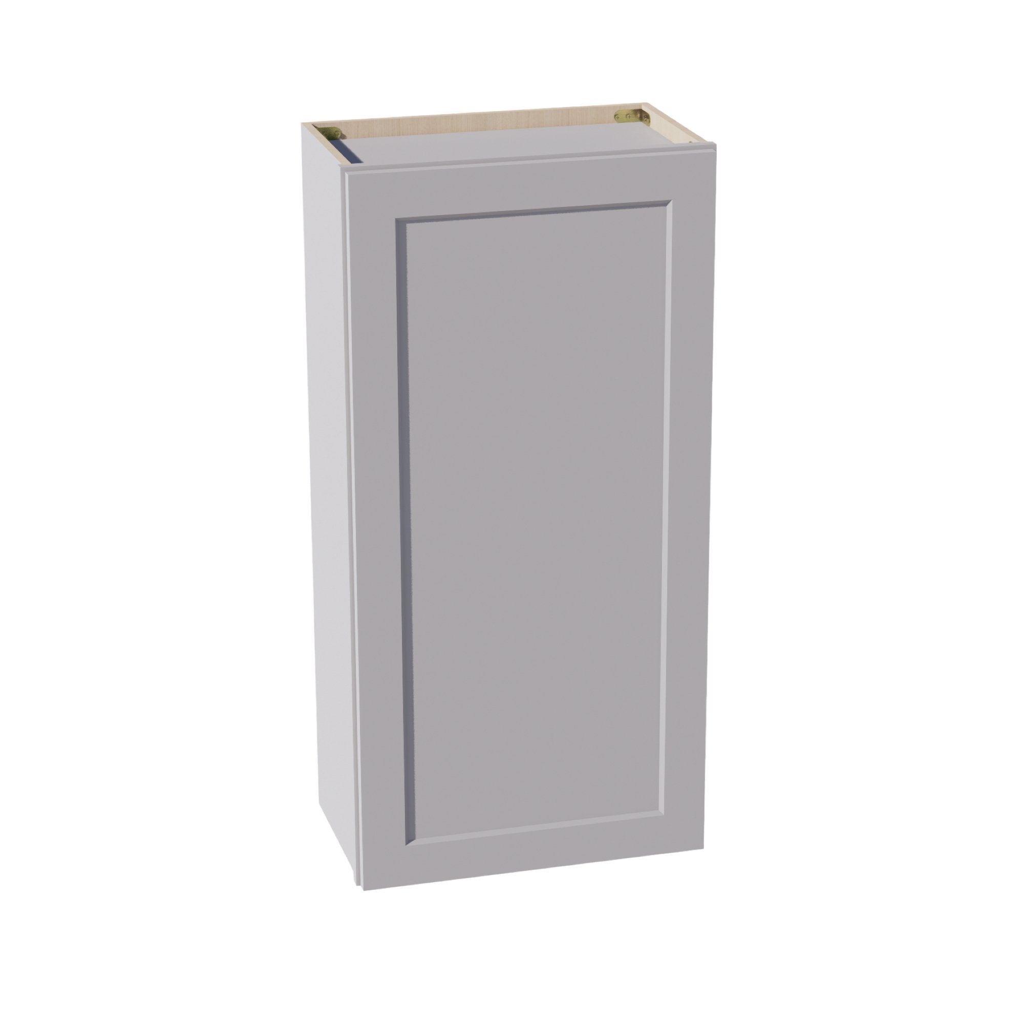 HA-W2142: Ash Gray Shaker 21"W x 42"H 1 Door & 3 Shelves Standard Wall Cabinet