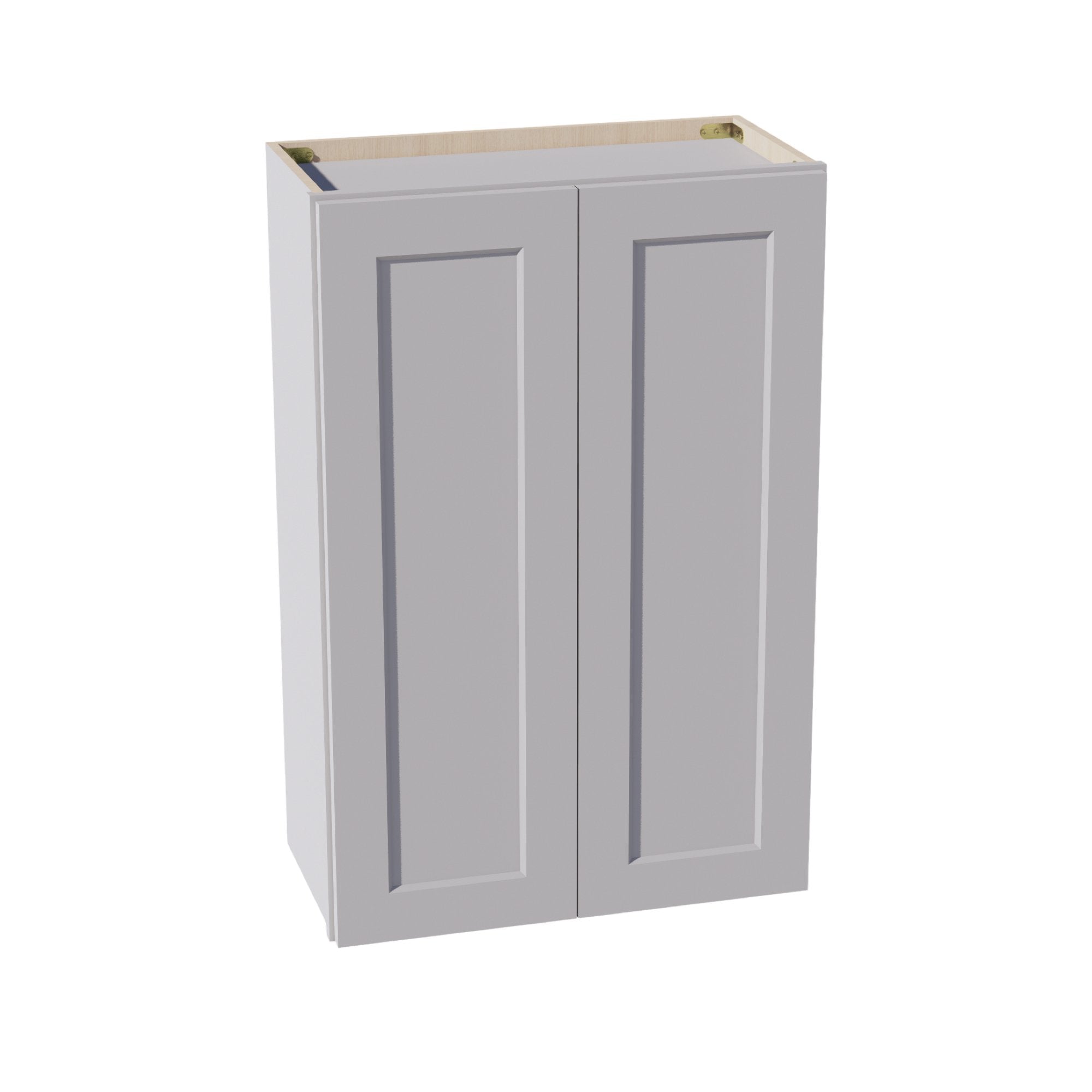 HA-W2436: Ash Gray Shaker 24"W x 36"H 2 Doors & 2 Shelves Standard Wall Cabinet