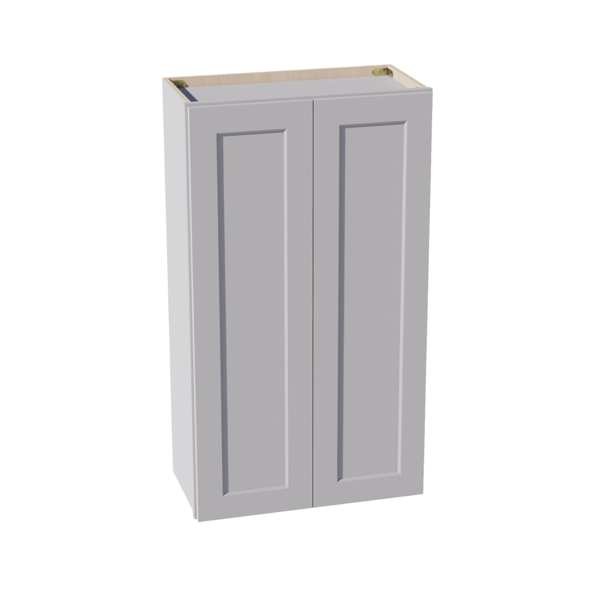 HA-W2442: Ash Gray Shaker 24"W x 42"H 2 Doors & 3 Shelves Standard Wall Cabinet