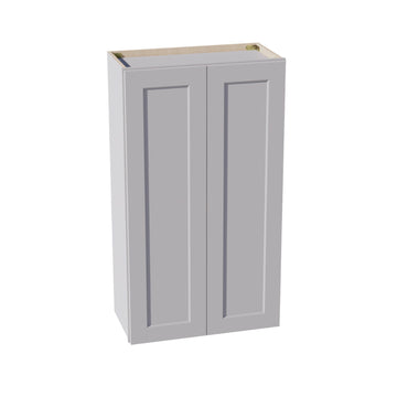 HA-W2442: Ash Gray Shaker 24"W x 42"H 2 Doors & 3 Shelves Standard Wall Cabinet
