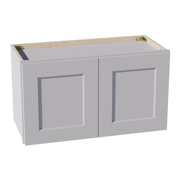 HA-W2715: Ash Gray Shaker 27"W x 15"H 2 Doors Standard Wall Bridge Cabinet