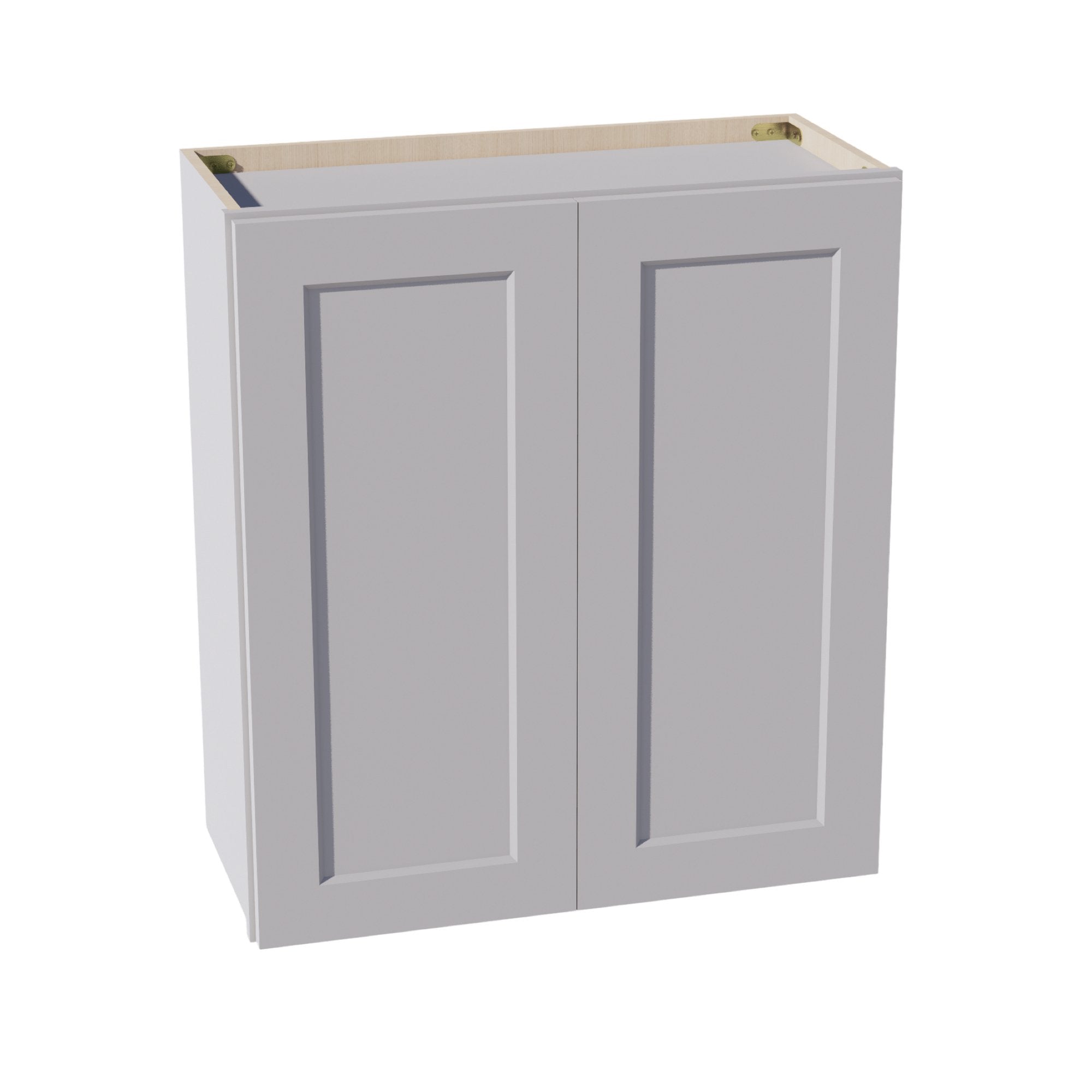 HA-W2730: Ash Gray Shaker 27"W x 30"H 2 Doors & 2 Shelves Standard Wall Cabinet