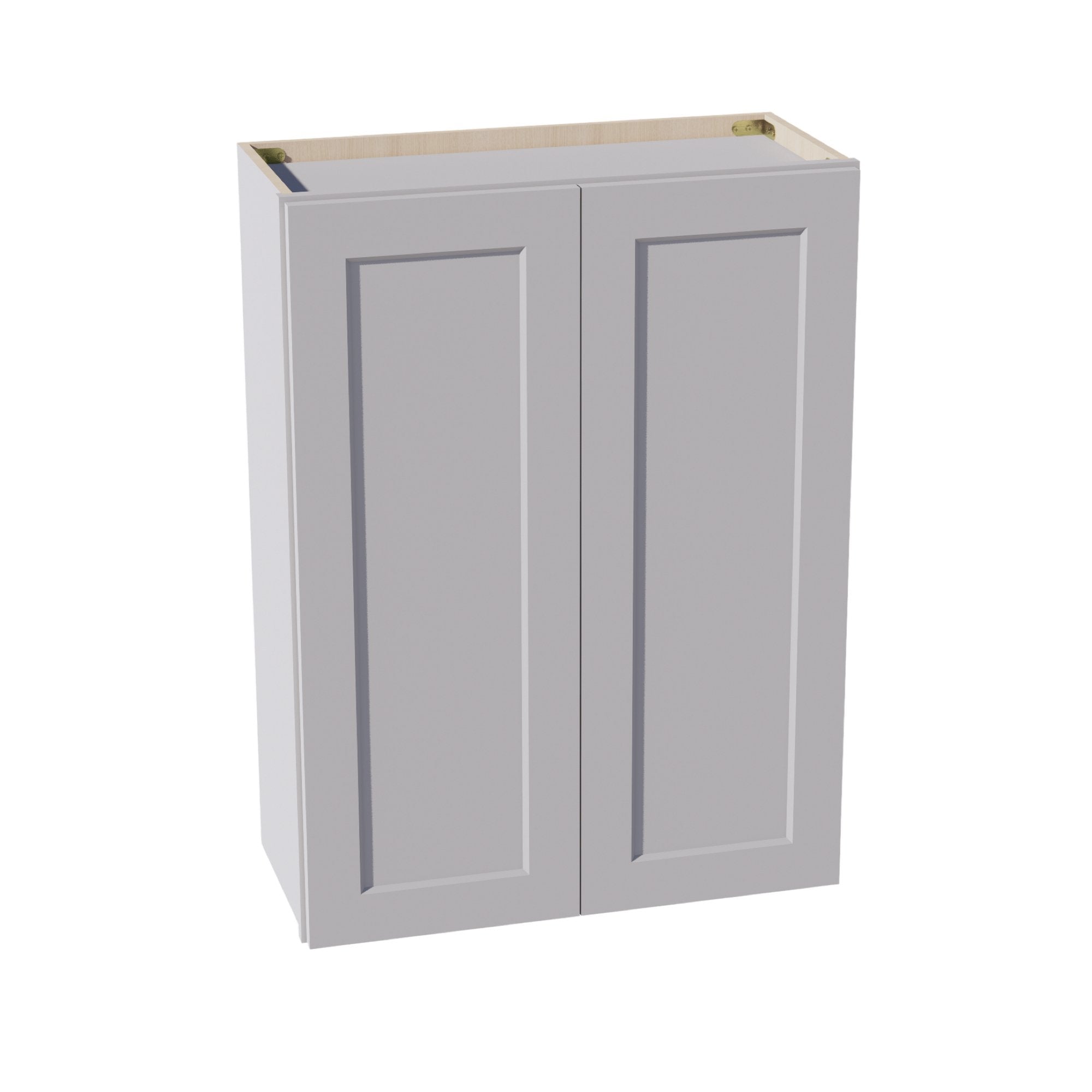 HA-W2736: Ash Gray Shaker 27"W x 36"H 2 Doors & 2 Shelves Standard Wall Cabinet