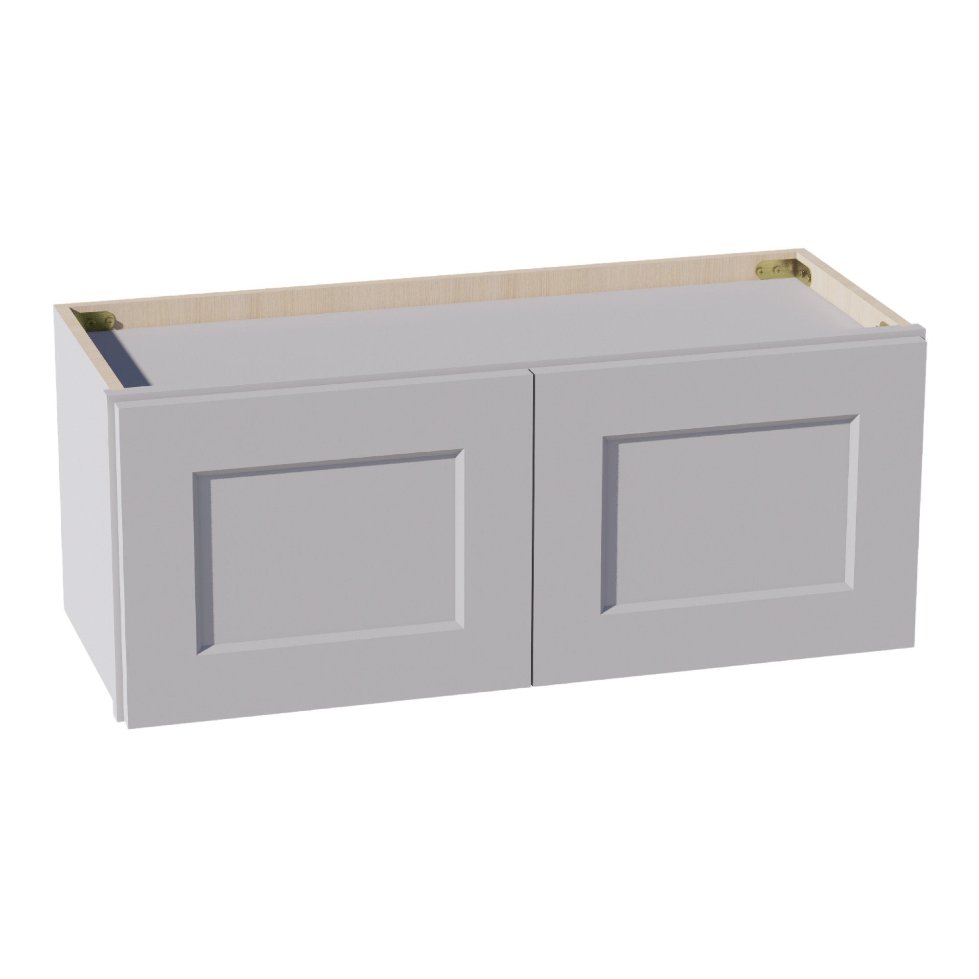 HA-W3012: Ash Gray Shaker 30"W x 12"H 2 Doors Standard Wall Bridge Cabinet
