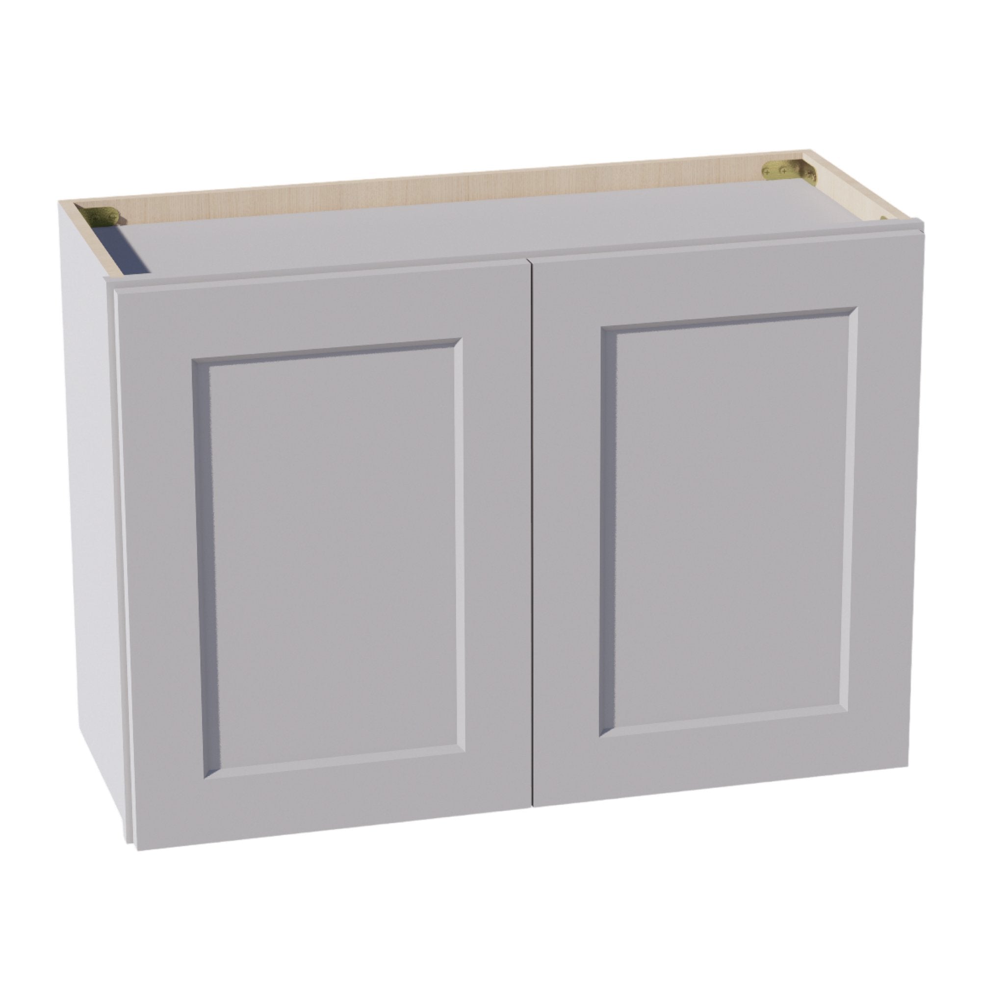 HA-W3021: Ash Gray Shaker 30"W x 21"H 2 Doors Standard Wall Bridge Cabinet