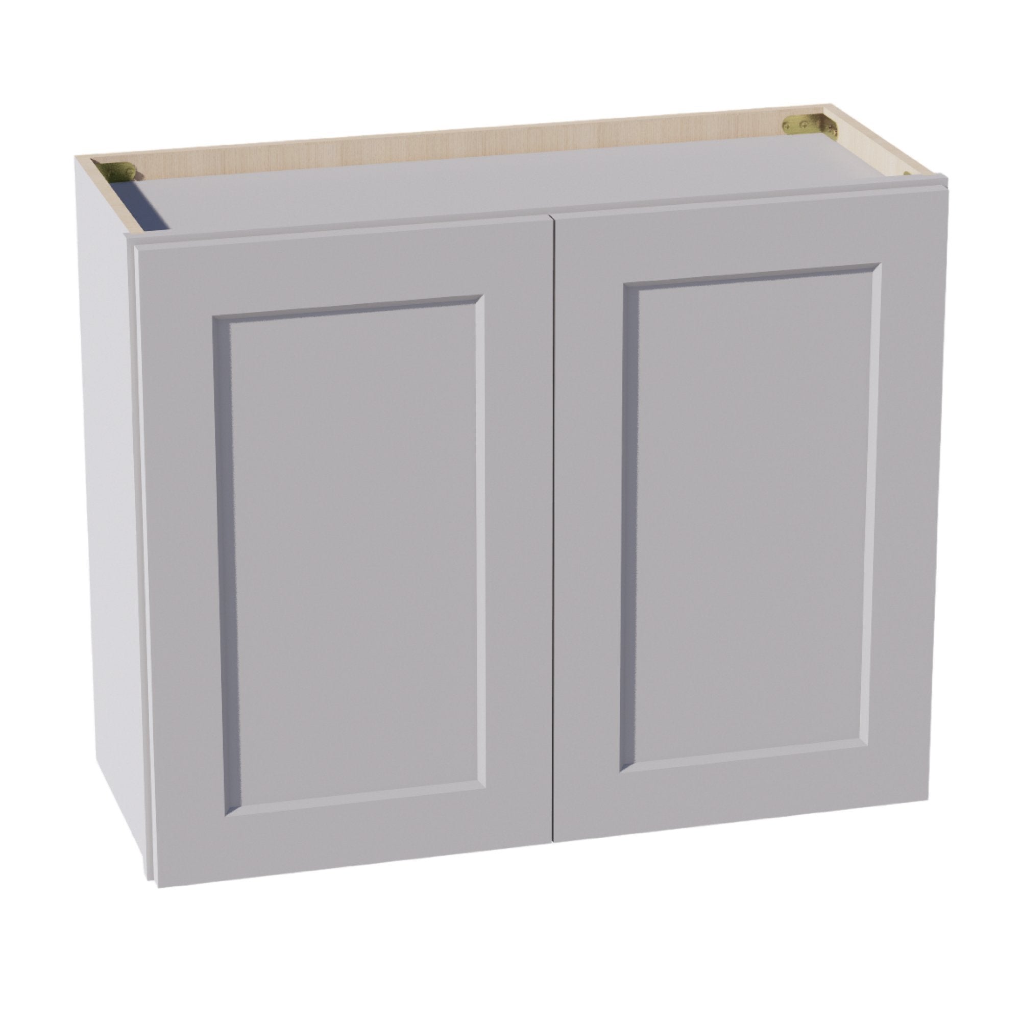 HA-W3024: Ash Gray Shaker 30"W x 24"H 2 Doors Standard Wall Bridge Cabinet