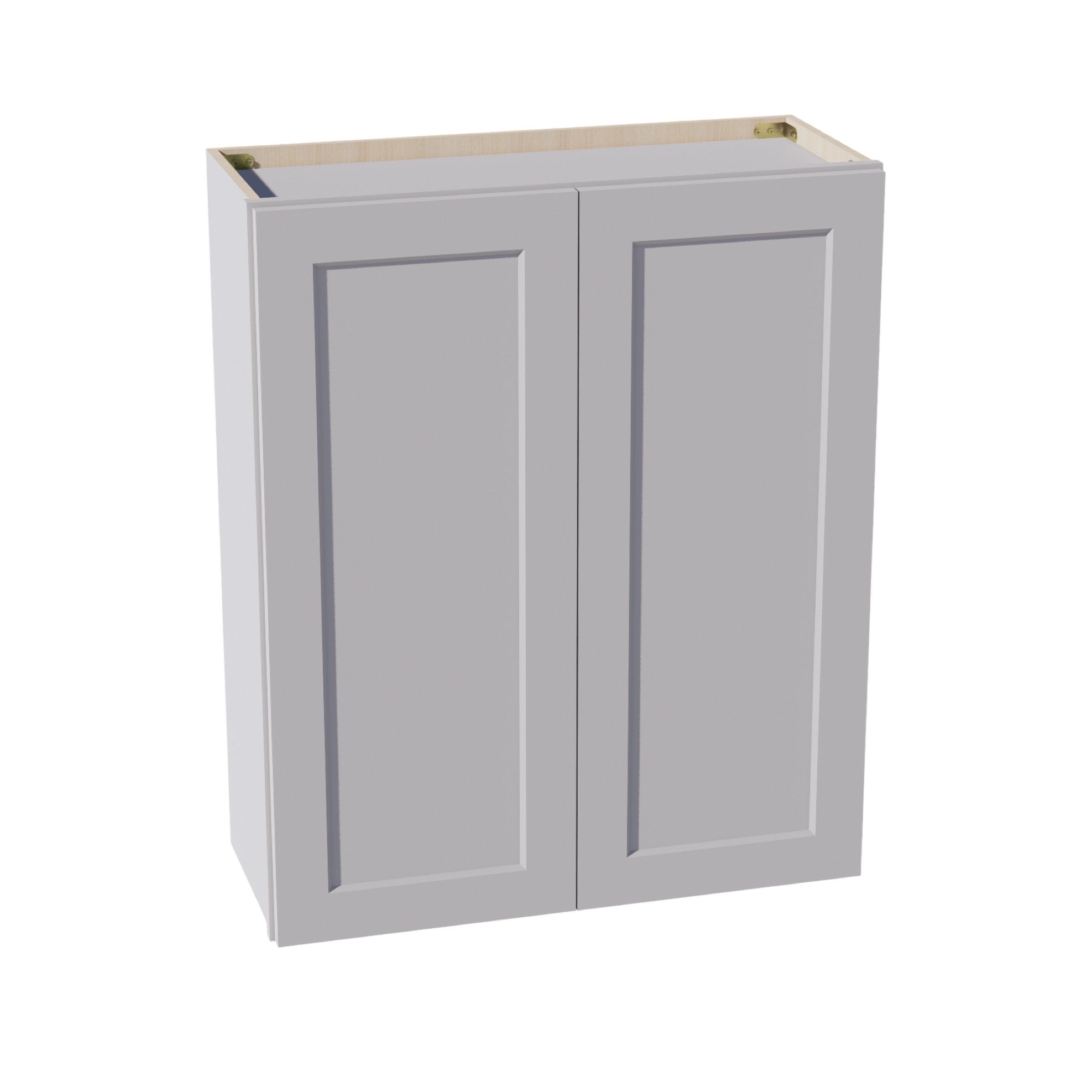 HA-W3036: Ash Gray Shaker 30"W x 36"H 2 Doors & 2 Shelves Standard Wall Cabinet