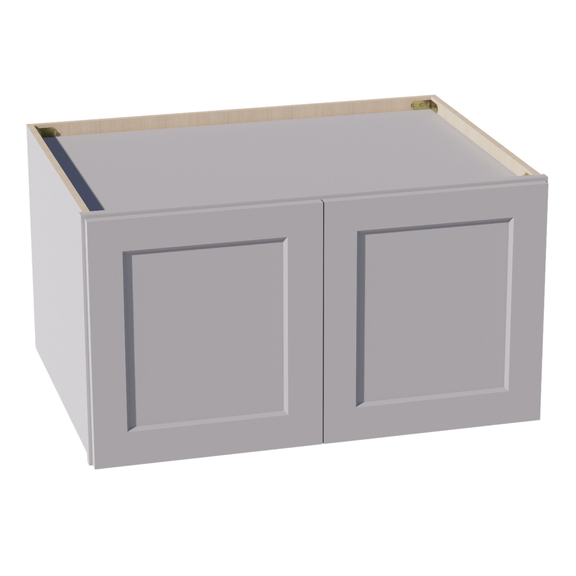 HA-W331824: Ash Gray Shaker 33"W x 18"H x 24"D 2 Doors Standard Bridge Wall Cabinet