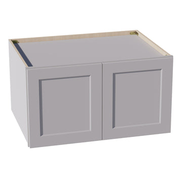 HA-W331824: Ash Gray Shaker 33"W x 18"H x 24"D 2 Doors Standard Bridge Wall Cabinet