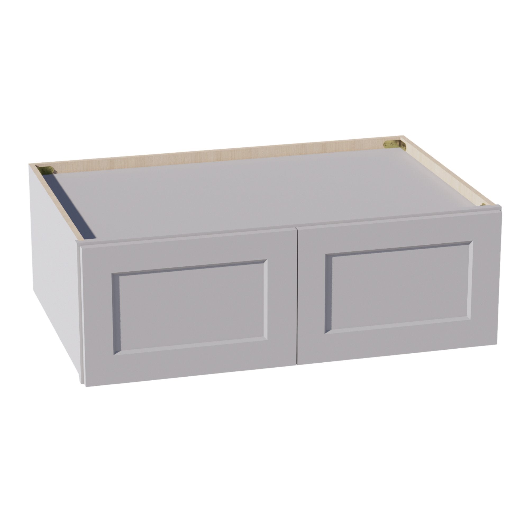 HA-W361224: Ash Gray Shaker 36"W x 12"H x 24"D 2 Doors Standard Bridge Wall Cabinet
