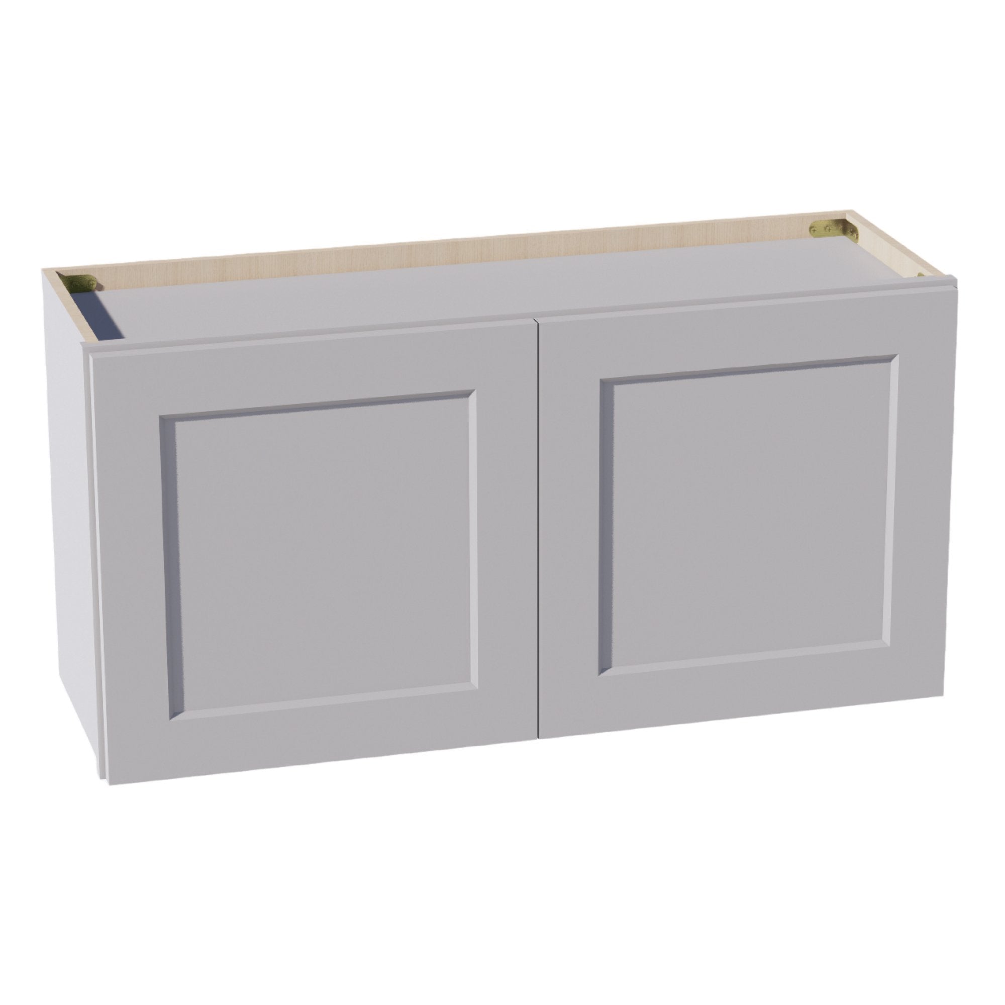 HA-W3618: Ash Gray Shaker 36"W x 18"H 2 Doors Standard Wall Bridge Cabinet