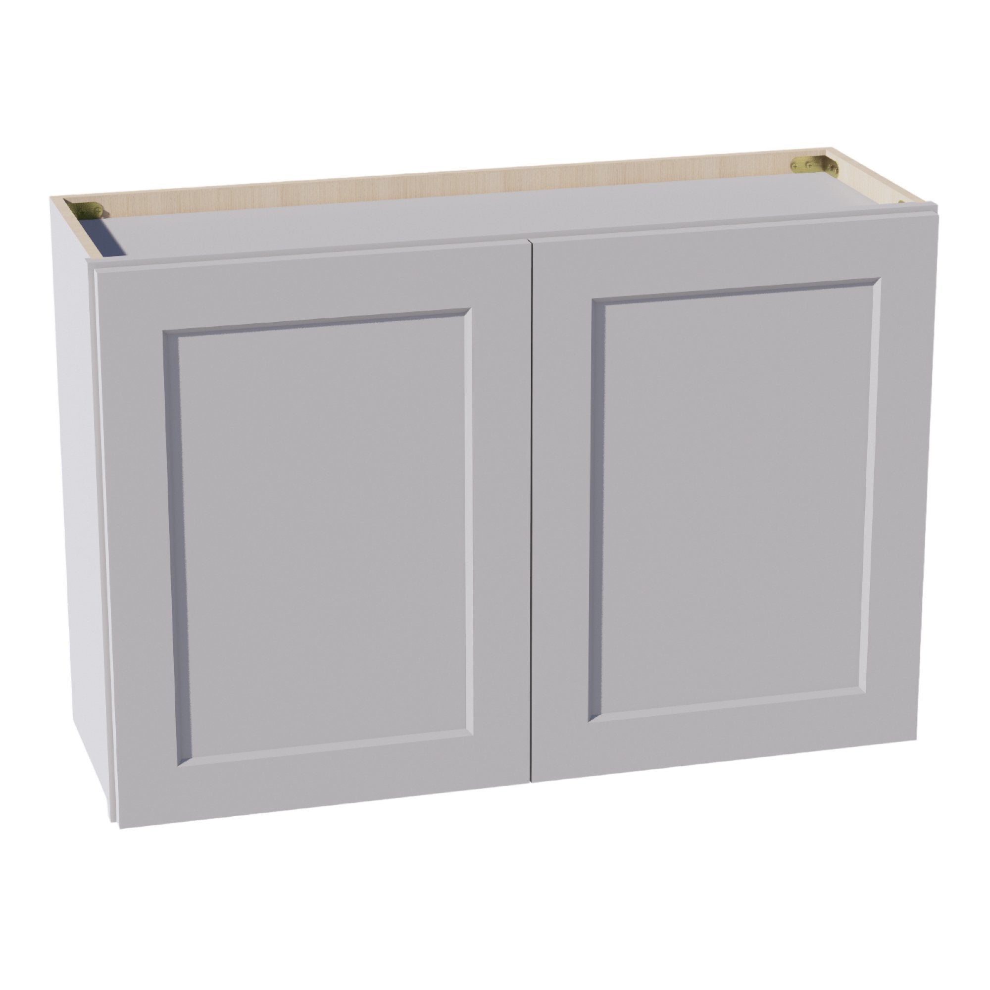 HA-W3624: Ash Gray Shaker 36"W x 24"H 2 Doors Standard Wall Bridge Cabinet