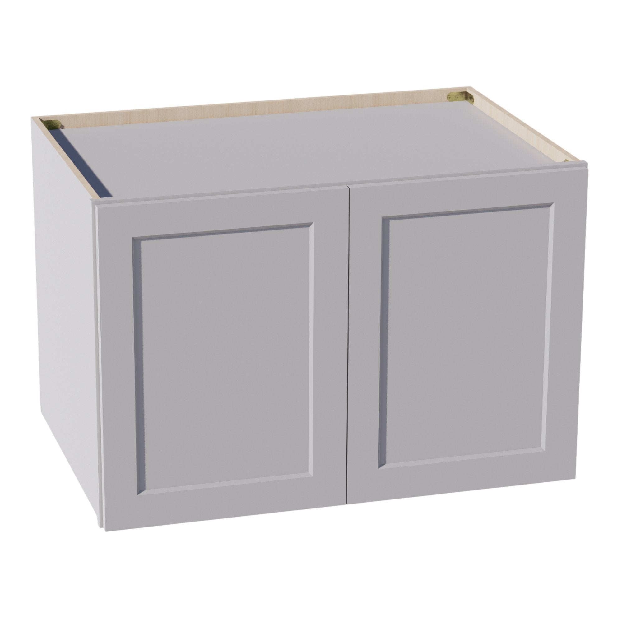 HA-W362424: Ash Gray Shaker 36"W x 24"H x 24"D 2 Doors & 1 Shelf Standard Bridge Wall Cabinet