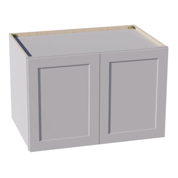 HA-W362424: Ash Gray Shaker 36"W x 24"H x 24"D 2 Doors & 1 Shelf Standard Bridge Wall Cabinet