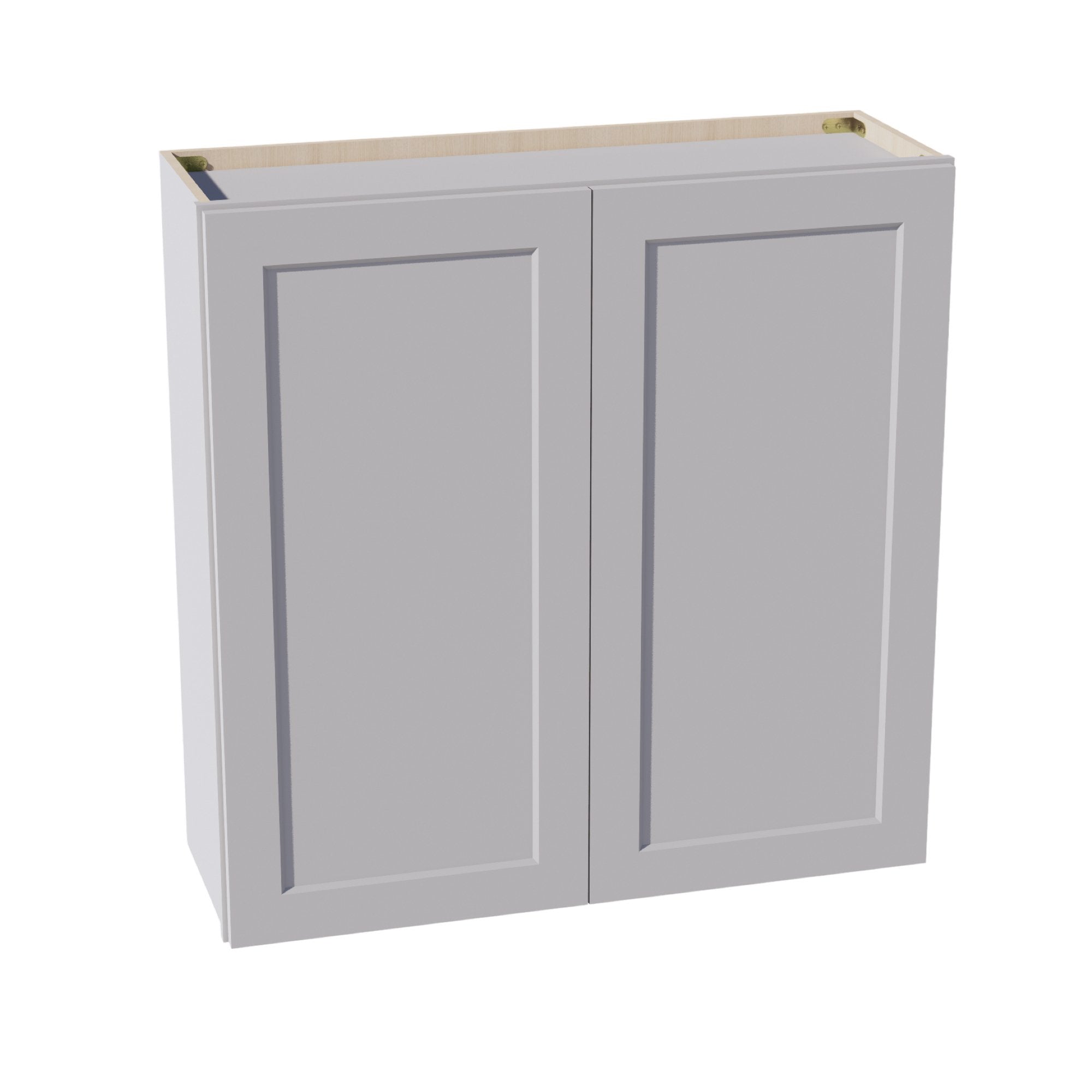 HA-W3636: Ash Gray Shaker 36"W x 36"H 2 Doors & 2 Shelves Standard Wall Cabinet